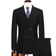 TPZBWG high-end brand double-breasted suit suit set for men 2025 new business casual collar two-piece set black M 170