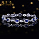 HEEKAIYI Sapphire Bracelet Sri Lanka Royal Blue Bracelet 18K Gold Diamond 520 Valentine's Day Birthday Gift for Wife Lifetime Warranty