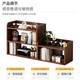 Desktop storage rack Desktop bookshelf corner storage rack cosmetics desk countertop storage rack cup holder bay window bookshelf three-layer model walnut color 50*20*65cm