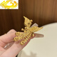 Luliu Lao Phoenix Gold Colorful Phoenix Ring Ring Women's New Pure Gold 999 Wedding Ring as a Wedding Valentine's Day Gift No. 18 About 4.5g