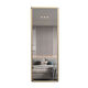 Chudian wardrobe mirror with contact lens inside push and pull full length mirror hidden folding and retracting hidden fitting mirror Explosion-proof 12035 quicksand silver Three-section silent track No