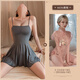 Fun clothes, sexy no-take-off pajamas, passionate uniforms, temptation bed flirting battle, 2-pack 6625 suspender skirt + 6656 classic, one size fits all, recommended weight 80-120 Jin Jin equals 0.5 kg