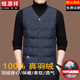 Hengyuanxiang V-neck down vest men's winter middle-aged men's warm loose vest waistcoat vest navy blue 8612 down style XL (recommended 130-150 Jin Jin equals 0.5 kg)