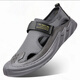 
Semir large size 39-47 new mesh breathable hole shoes one foot hollow soft sole casual shoes beach sandals LS878 [Black] 39