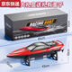 甜苗苗遥控小船玩具水上高速快艇船模型电动游艇儿童生日礼物男孩 小号蓝色25双桨高速快艇 标配单电续航30分钟+玩坏换新