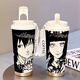 Naruto Thermos Cup pour les élèves pour aller à l'école avec des tasses à eau de grande capacité pour de nouvelles tasses à café avec des boissons doubles et une apparence élevée. Blanc - tasse de café - HST3524 Gaara + revêtement en céramique suspendu