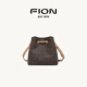 Fion (Fion) 2025 Neue Bag Damenbeutel Bucket-Tasche Mode vielseitige einsschuldige Crossbody-Tasche Frauenbeutel Kaffee/Kamel