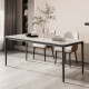 
Zhihuishu rounded corners plus rod aluminum alloy solid table legs rock plate dining table bracket marble table frame ceramic tile table foot base custom black model length 1295mm x width 695mm x height 720m