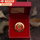 Olevo Chairman Mao badge badge badge commemorative badge brooch Grandpa Mao complete gift box gold commemorative badge red box set red bottom alloy 3 cm red flip box