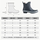 
EVERCREATURES British Rain Shoes Women's Rain Boots Chelsea Rain Shoes Fashionable and versatile non-slip waterproof shoes Water boots Rubber Rain Boots Women Black and White Rain Short Bottle 38