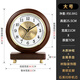 Hanshi (Hense) desktop clock living room bedroom study desk clock wooden retro quartz clock HD535 brass base