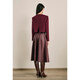 OBBLIGATO Autumn and Winter Round Neck H-shaped Sheep Wool Mixed Cashmere Suit Top Top Burgundy L