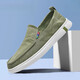 CARTELO zapatos de lona de cocodrilo zapatos casuales para hombre zapatos sin cordones para hombre zapatos de tela viejos de Beijing transpirables de verano para hombre nuevo color caqui antideslizante para hombre - versátil y ligero - 6628 44 talla de calzado deportivo estándar