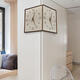 SANQIHU Reloj de reloj de pared de dos lados Reloj Home Hogar moderno de madera sólida Simple Mute Silw Wood Reloj Decorativo de dos lados Reloj 9195 Wooden Pure White Calendar Modelo de calendario Muto 12 pulgadas
