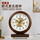 Hanshi (Hense) desktop clock living room bedroom study desk clock wooden retro quartz clock HD535 brass base