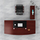 Zimu Yaju Boss Desk Grand Desk Président Bureau Single Superviseur Bureau Manager Bureau Bureau Chaise Chaise Faire des meubles de bureau modernes simples 2,2 mètres / table + une chaise + 695 # Armoire de rangement à six portes