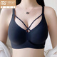 莫代尔夏季乳胶无痕内衣女聚拢上托防下垂收副乳轻薄无钢圈裸感大码文胸 绿色 M （建议90-100斤 75BCD）