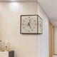 SANQIHU Reloj de reloj de pared de dos lados Reloj Home Hogar moderno de madera sólida Simple Mute Silw Wood Reloj Decorativo de dos lados Reloj 9195 Wooden Pure White Calendar Modelo de calendario Muto 12 pulgadas