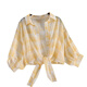 
SuoWANYI (SUOWANYI) summer new style small fresh chiffon shirt for women Korean style loose student short lace-up shirt 9901 pink, single size