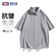 GENIOLAMODE长袖衬衫男纯色简约基础款夏季薄款青年学生百搭上衣服
