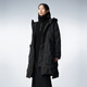 Jnby/Jiangnan Bubble Herbst- und Winter-Down-Jacke mit Kapuze A-Typ mit mittlerer Länge einfach 5NAC14420 001/This Black M