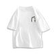 Ximu yaofengjie kleidung 2025 sommer sommer vielseitig neuer kreativ gedruckter hals kurzärmelig t-Shirt Ins Weiß [AB1699 vorne und hinten-M-Outlet] S _ (vorgeschlagener_90-110)
