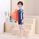Shaquhe children's short-sleeved swimming suit student swimming training new split swimsuit swimming trunks handsome baby high elasticity and quick drying swimming goggles + earplugs + nose clip 130 (recommended weight 35-45Jin Jin equals 0.5 kg)