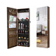 Miroir de vinaigrette à bois massif kingyee armoire de rangement de rangement mural miroir en plein air du miroir de maquillage de maquillage miroir 6198 [version épaissie] 6201 White + batterie à trois couleurs Lumière intérieure 1 standard
