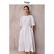 Original travel ltyp bamboo joint tinsel linen straight cut dress literary simple loose straight long skirt for women summer black plum black S