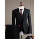 DK high-end men's one-button suit suit men's spring and autumn slim coat business casual formal dress small suit one-button tea gray (suit + trousers) 4XL 58 (158-175Jin Jin equals 0.5 kg)
