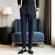 Summer trend Korean slim trousers for men with black small feet slim trousers business casual pants K682 black 9-point pants 30 Weight 110Jin [Jin equals 0.5 kg]-120Jin [Jin equals 0.5 kg]