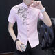 La marca de la casa de Hailan Home New White White Shirt para hombres de negocios para hombres Tendencia de impresión coreana 829 Blue de manga larga [Microelástica Anti-Wrinking] M Recomendaciones de referencia 85Jin [Jin equivale a 0.5 kg] a 105Jin [Jin equivale a 0.5 kg]
