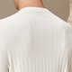 Antonio Light Luxury Simple & Contains Wool Autumn Henley Collar Sweater Men's Delicate Skin Friendly Breathable Long Sleeve T-Shirt Thin White 2XL/54(185/100A)