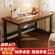 New appearance computer desk eSports desk home desk desktop desk study table writing desk bedroom long table XZ26 12MM thickened 100*60CM-Dream walnut color
