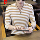 Pierre cardin ice silk long-sleeved T-shirt 2025 new base shirt autumn shirt men's top spring and autumn sweatshirt summer thin inner clothes 6188 black long-sleeved XL 120-135Jin [Jin equals 0.5 kg]