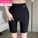 Modal ice silk cover triangle safety pants underwear two-in-one women's summer thin anti-exposure compartment large-size leggings black 3 pairs L 80-115Jin [Jin equals 0.5 kg]