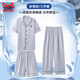
Catman (MiiOW) summer men's three-piece pajamas ice silk short-sleeved trousers imitation silk 2025 new home clothing men's summer 14906+K15906 L