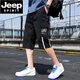 
JEEP SPIRIT cropped pants men's summer thin loose casual shorts men's sports workwear mid-trousers Korean style trendy student pants 9227 gray XL