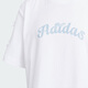 Adidas children's clothing 25 summer and autumn girls T-shirts joint-branded bow embellishment for mid-large children's loose cotton T-shirt KG6625
