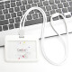 JPHZNB Fashion Round Rope Lanyard Tarjeta de empleados Tarjeta de autobús Tarjeta de trabajo Tarjeta de trabajo Tarjeta de campus Bus C5 C5 White Horizontal Versión + 9734 White Round Rope