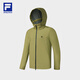 
FILA official couple woven jacket 2025 autumn new fitness outdoor sports windproof and moisture-permeable hooded top