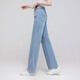 Cada verano jeans delgados de tenis para mujeres pantalones de pierna ancha pantalones rectos delgados 8006 azul 3xl