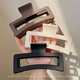 Barberry summer new matte matte square simple hair clip for the back of the head bangs hairpin shark clip 2025 new square gripper black 1 piece