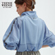 
Teenie Weenie Bear Women's Jacket 2025 Summer New Lightweight Comfortable Fashion Short Stand Collar Top Blue M