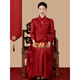 Wen Mi Toast Dress Large Size Zipper Style New Chinese Style Pregnant Women 2025 New Engagement Dress Fat mm Bride Returning to the Door after Marriage Burgundy XL