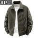 Jeep Spirit Jeep Jeep Pure Cotton Jacket Working Spring y Autumn 2025 Nuevo chaqueta casual de hombres de bolsillo múltiple tendencia de verde militar XL recomendado 135-150Jin [Jin equivale a 0.5 kg]