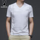 
Playboy (PLAYBOY) Playboy Short-sleeved T-shirt for Men's V-neck Ice-Merky Cotton Sweatshirt Half-sleeved Thin Printed T-shirt Men's Fashion 13807# Blue Short-sleeved T-shirt M