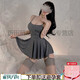Feimufeng Kondom Ice Seide Hosentender Rock reines Verlangen Pyjamas Frauen sexy Frauen 2025 Neues Sommerstil High-End und Large [2 Stück] 6625 Haltendrock + 6656 Klassische Cheongsam-Einzelgröße [vorgeschlagenes Gewicht 80-120 Jin [Jin gleich 0,5 kg]]
