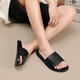 
HANG TEN slippers men's 2025 summer new genuine leather breathable outer wear non-slip flops fashionable and trendy versatile men's slippers black 40 (leather shoe size)