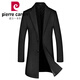 Pierre CARDIN woolen coat men's slim mid-length winter new windbreaker men's thick wool nie men's jacket gray (without cotton) M 170